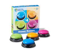 Buzzers de r?ponse de Learning Resources - Ensemble de 4 ? partir de 3 ans, couleurs assorties