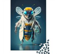 Buzzing Genius Lab Bee Puzzle Adulte 1000 Pièces, 70x50cm/1000pcs; Carton Blanc Lisse pour Le Tri; pour Se Détendre Après Une Longue Journée
