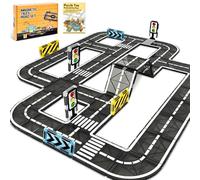 BuzzoXerex Construction Magnétique Route, 50 Pièces Route Magnetique | Route Magnétique, Circuit Magnétique, Construction Magnetique Enfant, Cadeau éducatif pour Filles et Garçons dès 3 ans