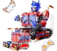 BuzzoXerex Technic Robot Telecommande pour Enfants, 2 en 1 Jouet de Construction Robot et Voitures de Course Programmable avec App & Télécommande, Jouet de Robot Cadeaux pour 8-12+ Ans Garçons Fille
