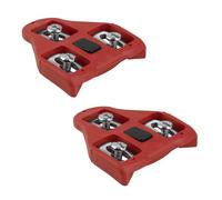 BV Bike Cleats Compatible with Look Delta and Peloton Bike - Adjustable 9 Degree Float System for Ultimate Stability and Power Transfer - Durable Red Metal Cleats for Road and Indoor Cycling Shoes