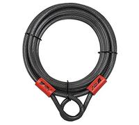 BV Câble antivol robuste de 9,1 m avec boucles - Câble en acier tressé résistant aux coupures - Polyvalent et résistant aux intempéries - Chaîne de sécurité pour cadenas, cadenas à chaîne, antivol