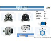 BV PSH 205.519.140.014 Alternateur
