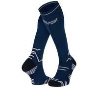 BV Sport - Chaussettes de compression - Chaussettes Trail Compression Bleu/Noir - Taille S+ Bleu S+