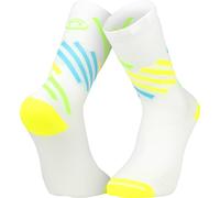 BV Sport Chaussettes Light Run Miami Haute Mixte Jaune/Vert Taille 45-47