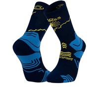 Chaussettes bv sport trek collector gr65 compostelle haute bleu jaune