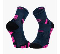 Chaussettes de trail BV SPORT SOCQUETTE TRAIL ULTRA.2 ''MID'' (BLEU/ROSE) 36-38