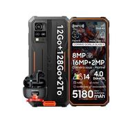 Smartphone Robuste Blackview BV5200 6,1 4Go+32Go 5MP+13MP 5180mAh Android 12 NFC/GPS/Dual SIM 4G/Support de charge inversée Orange Orange