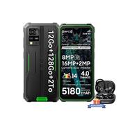 Blackview BV4800 Pro Smartphone Incassable 6,56 12Go+128Go Android 14 Dual SIM NFC Vert avec Airbuds 60 Vert G