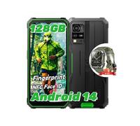 BV4800 Pro Smartphone Incassable 6,56 12Go+128Go Android 14 Dual SIM NFC Vert avec Smartwatch Blackview W60