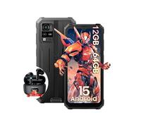 BV4800 SE Smartphone Incassable 6.56,5100mAh,12Go+64Go,Android 15 Dual SIM Noir avec Blackview Airbuds 8