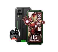 BV4800 SE Smartphone Incassable 6.56,5100mAh,12Go+64Go,Android 15 Dual SIM Vert avec Blackview Airbuds 8