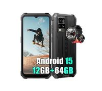BV4800 SE Téléphone Portable Incassable,Android 15 Smartphone 12Go+64Go 6.56 Dual SIM 4G Noir avec Blackview W50 Pro