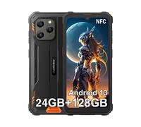 BV5300Plus Téléphone Portable Incassable,Android 13 Smartphone 4G Ecran 6.1 HD+,128Go ROM/SD 2To,6580mAh,Double SIM,Caméra 13MP NFC/IP69K/Face