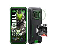 Blackview BV6200 Plus Téléphone Portable Incassable 6.56 24Go+256Go 11000mAh NFC Vert avec Blackview Airbuds 20 Vert G