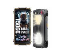 Smartphone Incassable Blackview BV9300 21Go+256Go 15080mAh Android 12 6.7 FHD+ 50MP+32MP 100LM Noir avec Écouteurs Bluetooth Airbuds8(Noir) Noir