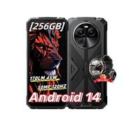 Oscal S80 Téléphone Portable Incassable Android 12 13000mAh 10Go RAM+128Go ROM/SD-1To 12MP+8MP 6.583"" NFC Face ID Dual SIM 4G -Noir