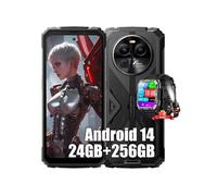 Oscal S80 Téléphone Portable Incassable Android 12 13000mAh 10Go RAM+128Go ROM/SD-1To 12MP+8MP 6.583"" NFC Face ID Dual SIM 4G Orange