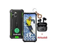 Blackview BV8900 Pro Smartphone Incassable 6,5 16Go+256Go 64MP 10000mAh NFC Vert avec Écouteurs Bluetooth Airbuds8(Noir) Vert
