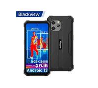 Smartphone Blackview BV8900 Téléphone Portable Incassable Android 13 6,5 2,4K 16Go+256Go Caméra 64MP FLIR Amélioré 10380mAh NFC GPS - Noir