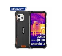 BV8900 Téléphone Portable Incassable Android 13 6,5 2,4K 16Go+256Go Caméra 64MP FLIR Amélioré 10380mAh NFC GPS - Orange