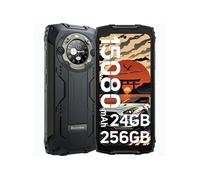 Blackview BV9300 Pro Téléphone Portable Incassable 24Go+256Go Android 13 15080mAh 33W 64MP+32MP 6.7 FDH+ Etanche NFC - Noir Noir