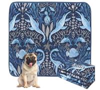 BVAGSS Lot de 2 Tapis educateur pour Chien et Chiot, Ultra Absorbant Tapis de Dressage Réutilisable, Lavables Tapis propreté Pee Pad Anti-fuites XH081 (90x60cm,Dino Navy)