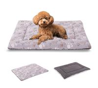 BVAGSS XH079 Lit réversible en Mousse à mémoire de Forme pour Chien de Petite et Moyenne Taille - Matelas Lavable pour Animal Domestique (61 x 45,7 x 4,1 cm, Patte Grise)