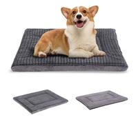 BVAGSS XH079 Lit réversible en Mousse à mémoire de Forme pour Chien de Petite et Moyenne Taille, Matelas Lavable pour Animal de Compagnie (76 x 50 x 4 cm, Gris Clair)