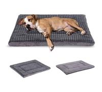BVAGSS XH079 Tapis de Cage réversible en Mousse à mémoire de Forme pour Chien de Petite et Moyenne Taille, lit Lavable pour Niche (106 x 71 x 4 cm, Gris Clair)