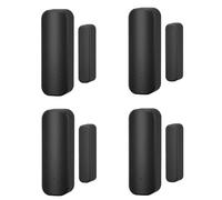 BVAZTVP Lot de 4 détecteurs de porte et de fenêtre connectés Wifi, détecteurs d'ouverture/fermeture de porte pour sécurité domestique Noir (piles non incluses)