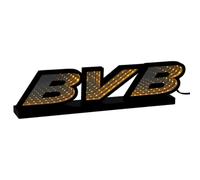BVB Lettre lumineuse LED alimentée par USB Noir avec éclairage LED