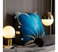BVBFKSAA Coussin de Lecture, avec Mousse à mémoire de Forme déchiquetée/Coussin Soutien Lombaire(Phoenix Tail Leaves,60x50x20cm)