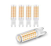 BVCL Ampoule LED G9 4.5W équiv. 45W Halogène, 530lm CRI80+ 230V Sans Scintillement Non Dimmable Lot de 5(Warm white 3000K)