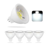 BVCL Ampoule LED GU5.3 MR16 7W Dimmable AC190-260V 650LM Cool White 6500K Lot de 5 CE/RoHS Éq.50W halogènes