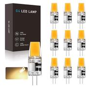 BV mpoules LED G4 12V AC/DC,Ampoules LED G4 5W, Lampe À Économie D'énergie, Remplacement Des Lampes Halogènes 50 W, Pas De Scintillement, Non Dimmable,10 Pièces(Natural white)