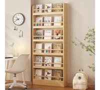 BVCL Bibliothèque à Poser derrière la Porte | Fine (10 cm de Profondeur) et Robuste | Étagère for Enfants Peu encombrante for Livres et Jouets(6 Floors,Width 60cm)
