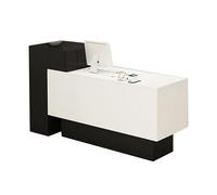 BVCL Comptoir d'accueil avec tiroir et étagères Ouvertes, for Salons de Coiffure, Bureaux, Halls d'entrée, magasins(A-Left,180cm)