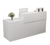 BVCL Grande réception avec tiroirs de Rangement for Bureau d'entreprise, Hall d'hôtel, Caisse de Vente au détail(White,47")