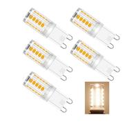 BVCL Lot de 5 ampoules LED G9 3 W, remplace une ampoule halogène 30 W, 330 lm, 230 V, sans scintillement, non dimmable(Natural White 4000K)