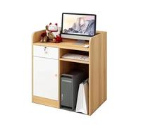 BVCL Petit comptoir d'accueil avec tiroirs et placards, Style Moderne, idéal for Une réception, Un Magasin de vêtements.(Wood Color,100cm)