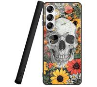 BVCLKJPOI Coque pour Samsung Galaxy A05S 5G de 6,7", coins résistants aux chocs et anti-rayures - Coque de protection en TPU souple pour Galaxy A05S 5G pour homme et femme, tête de mort fleur 1