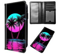 BVCLKJPOI Couverture de chéquier pour homme et femme, couverture RFID en similicuir pour chèques en double et cartes de crédit, avec porte-stylo, pour chéquier personnel, A3, Palmiers