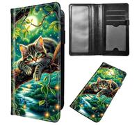 BVCLKJPOI Couverture de chéquier pour homme et femme, couverture RFID en similicuir pour chèques en double et cartes de crédit, avec porte-stylo, pour chéquier personnel, A3, chat