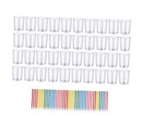 Bvdfgk 20 Pièces Gobelets de Mélange Bâtonnets de Mélange Tasses Graduées Mesure Précise pour Mélange Pigments Résines Idéal pour Loisirs Créatifs, Gobelets mélangeurs de 100 ml