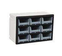 Bvdfgk Armoire de Rangement à Tiroirs, Organisateur de Garage, Boîte à Outils Murale, Conteneur pour Quincaillerie, Bijoux, Perles, Maquillage, Vis, Grille 9