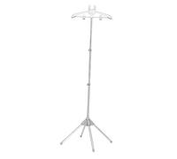 Bvdfgk Défroisseur Vapeur Portable, Cintre Pliable et Réglable en Métal Télescopique, Facile à, Support pour Vêtements et Manteaux, Grise
