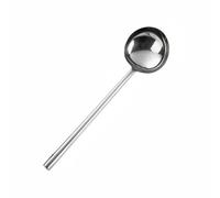Bvdfgk Louche à Soupe Ustensile Cuisine Manche Long Isolant en Inox Bol Profond Ergonomique Facile à Laver Adaptée Repas Collectif Maison Restauration, 12 Liang, Poignéeacierbrillant