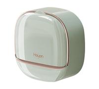 Bvdfgk Porte-savons, Porte-savon avec Couvercle, Boîte à Savon à Rabat Facile à Nettoyer pour Salle de Bain, Bar, Accessoire de Baignoire, Or vert clair