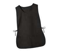 Bvdfgk Tablier de Cuisine Haut à Bavette, Tablier de Serveur, Tablier En Polyester, Tablier de Cuisine pour Salon de Coiffure et D'esthétique pour Adulte, Noir